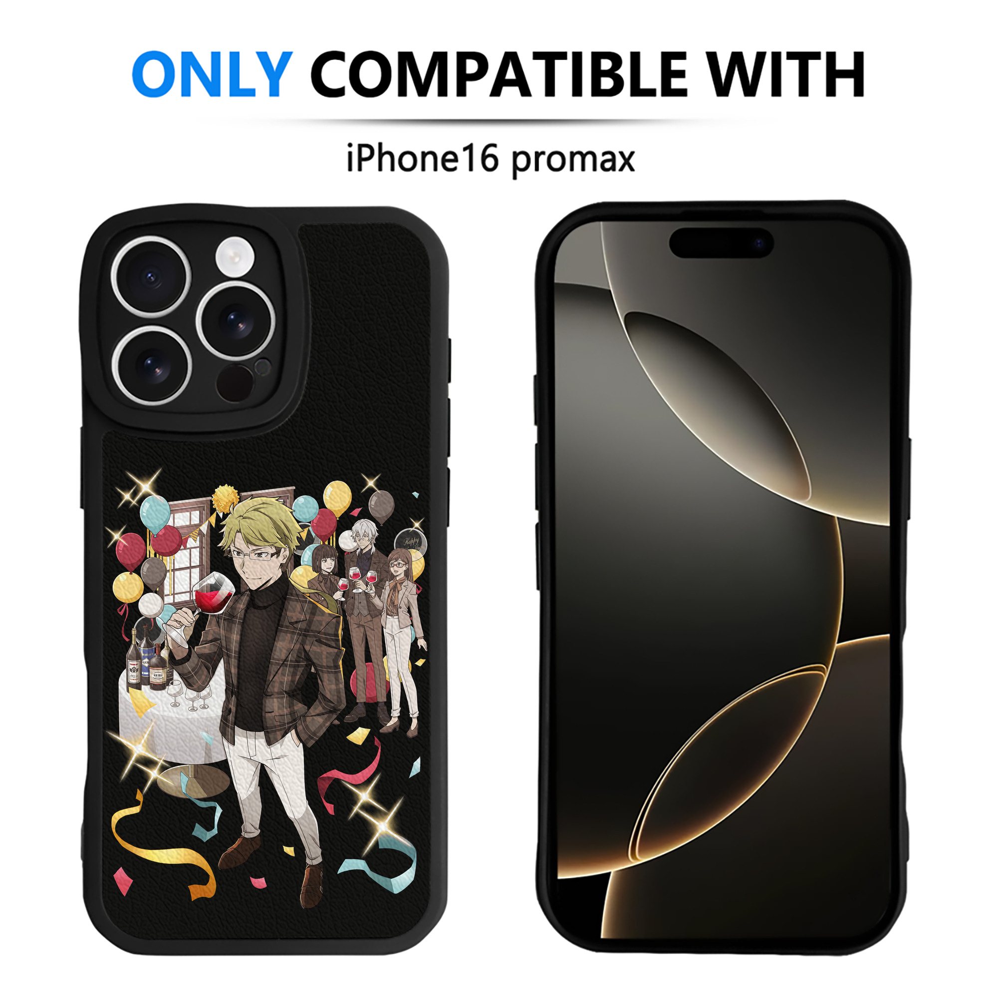 （画像用） 文豪ストレイドッグス Bungo Stray Dogs 【iPhone 16シリーズ対応】シリコンスマホケース（レザー調） 材質：シリコン
